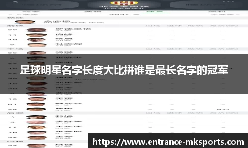 足球明星名字长度大比拼谁是最长名字的冠军
